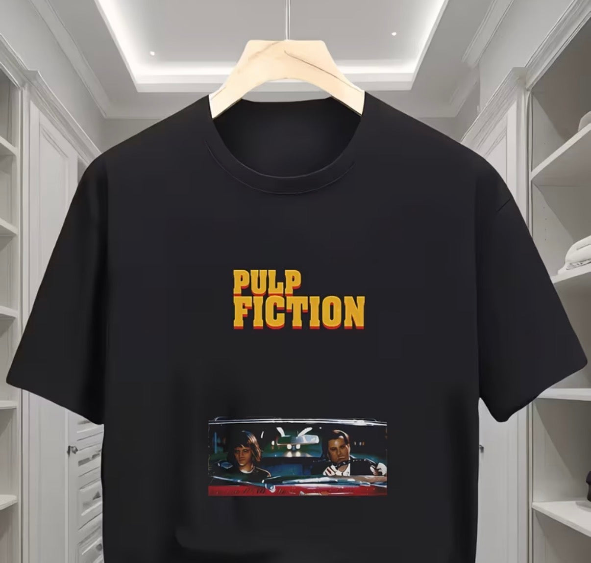 Pulp Fiction Black Retro T-Shirt For Men.