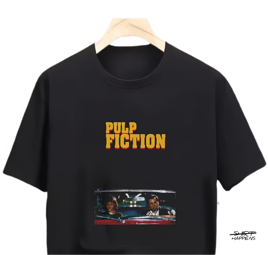 Pulp Fiction Black Retro T-Shirt For Men.