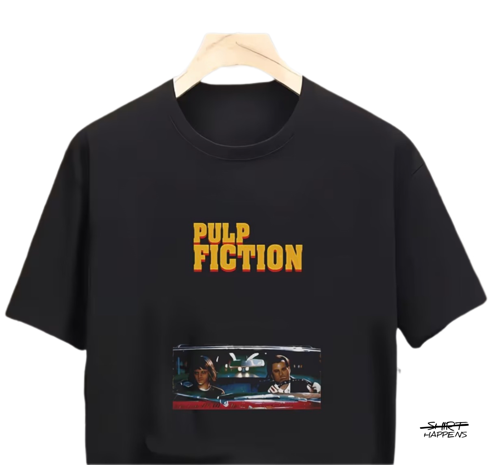 Pulp Fiction Black Retro T-Shirt For Men.